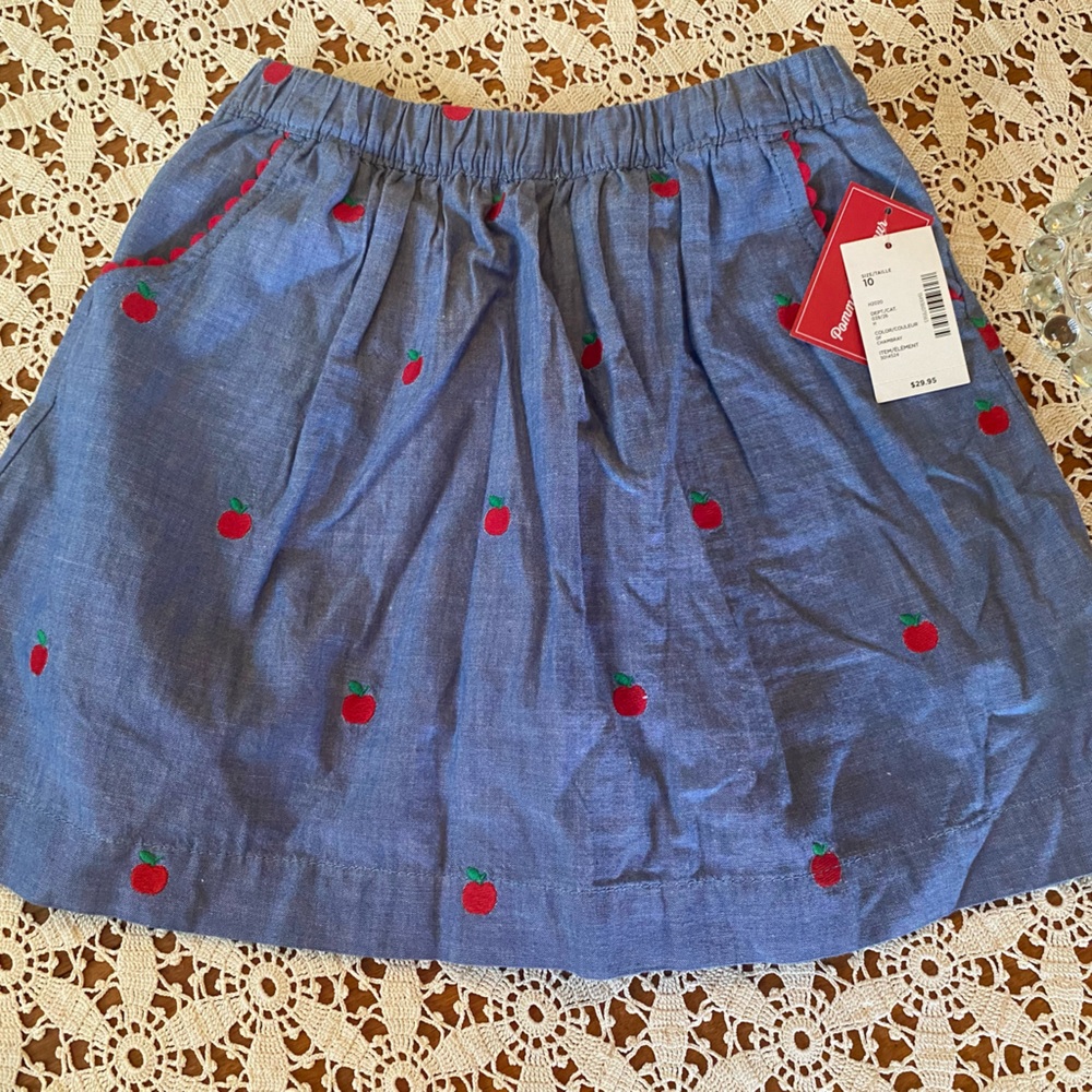 NWT Gymboree Apple Skort-Girls size 10